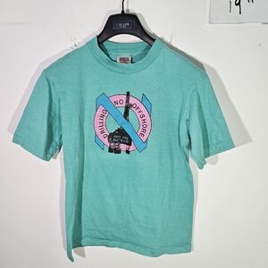 RARE 1990 Say No to Offshore Oil Drilling Environmental Single Stitch T-Shirt!